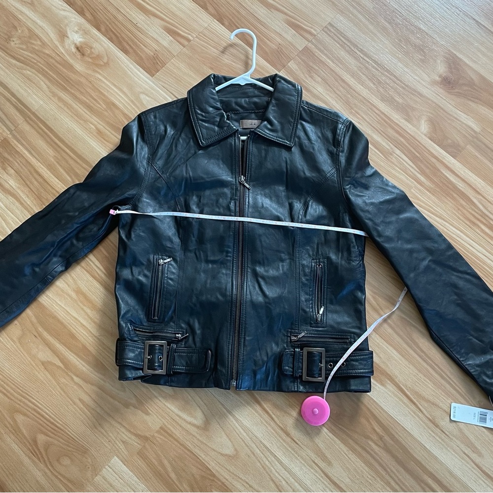New Vintage I.E. Black Leather Jacket - Sz L